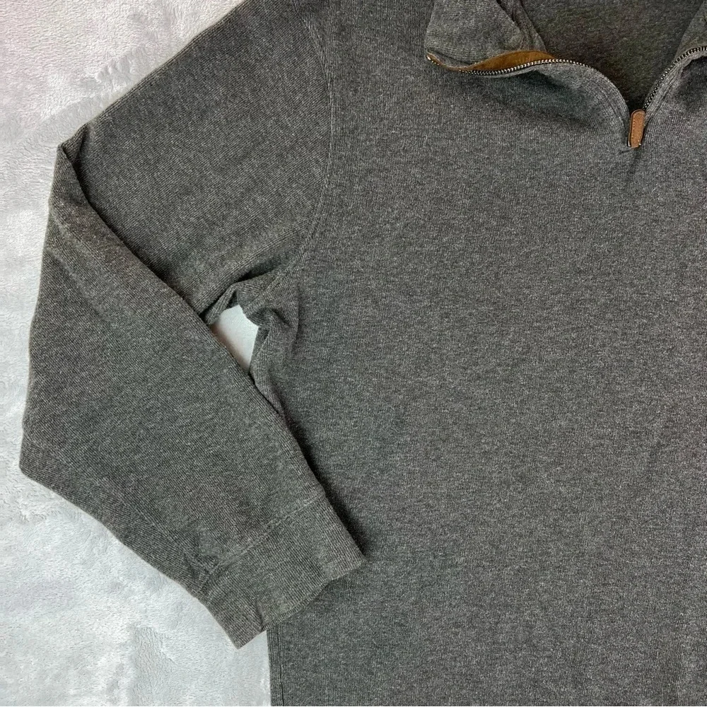 Polo Ralph Lauren Estate Rib Size XL Sweater Dark Gray 1/4 Zip Knitted‎ Pullover